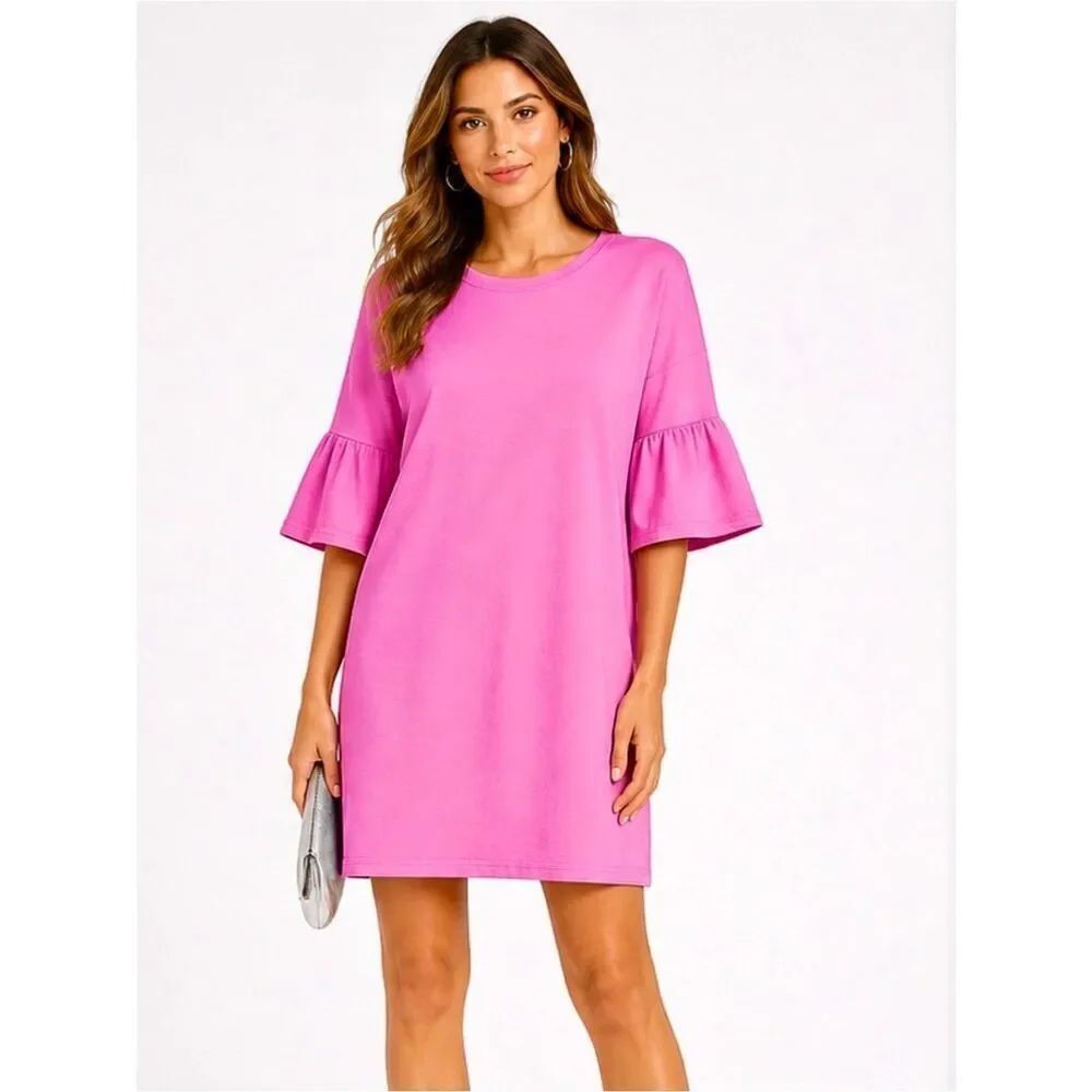 Zara Ruffle Sleeve Tunic Dress